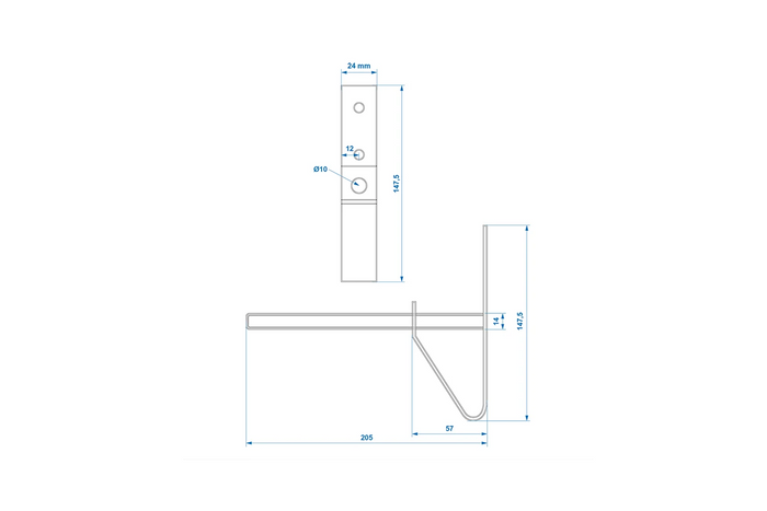 Két darabos ProPlus 390050 kerékakasztókból és falra szerelhető gumiabroncstartókból álló készlet