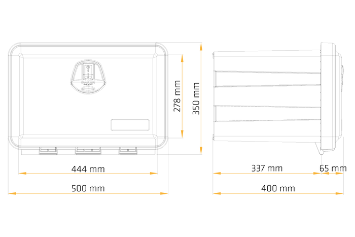 DAKEN 81102 JUST szerszámosláda 500x350x400mm 40l