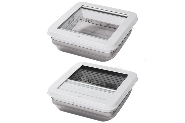 ProPlus 610905V01 lakókocsi tetőablak tetőszellőző LED világítással 400x400mm