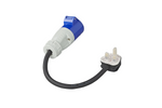 Adapter CEE csatlakozódugóval és UK aljzattal, UK ProPlus 373522DE kábel, 40 cm, 16A 230V