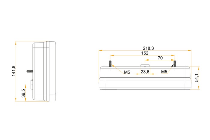 HORPOL LZT471 hátsó lámpa 6 funkciós bal oldali