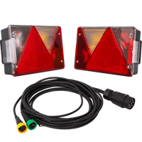 ASPÖCK MULTIPOINT IV hátsó lámpák + MANTES 5m 7-tűs kábelköteg