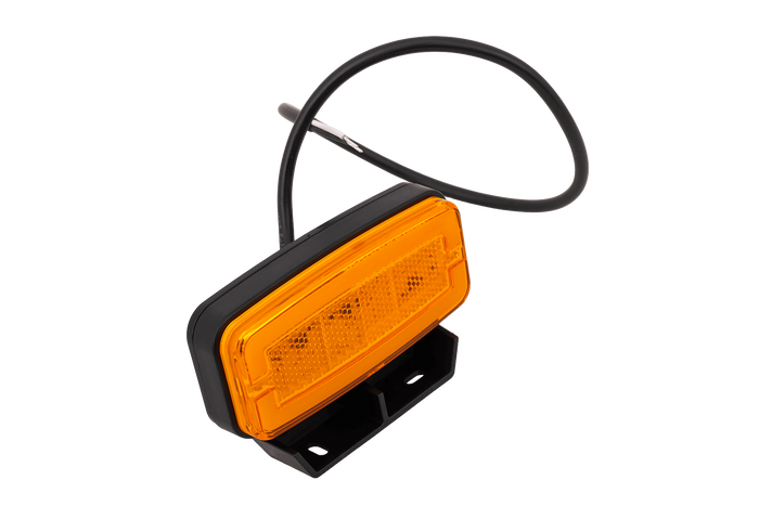 HORPOL LD 2765 LED-es helyzetjelző lámpa, narancssárga, univerzális, tartóval