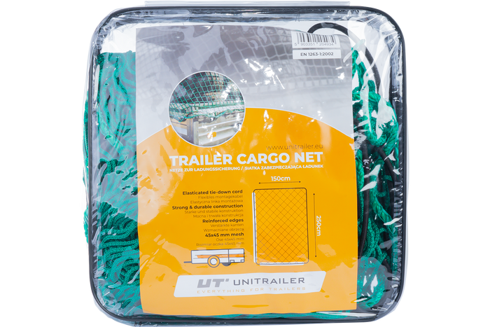 Szállítóháló UNITRAILER pótkocsihoz, a pótkocsi rakományának rögzítésére 150x250cm