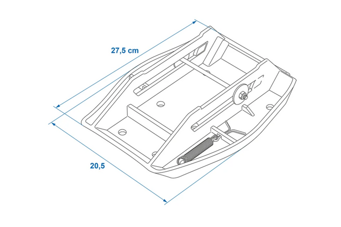 Négy darabos ProPlus 361519 utánfutó stabilizátor támasztópárna készlet rugóval 20,5x27,5 cm