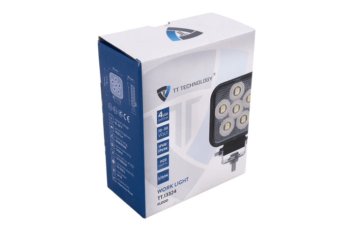LED munkalámpa reflektor TT TECHNOLOGY FEKETE TT.13324 24xLED 1920lm négyzet alakú