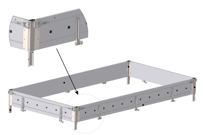 OUTLET BIS alumínium H-300 oldalak TEMARED TRANSPORTER 3217/2 és HOCHLADER 320/2 pótkocsikhoz 