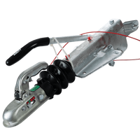 KNOTT KF17A ráfutószerkezet K20B vonóhoroggal 1700 kg-os pótkocsihoz V-típusú vonórúddal