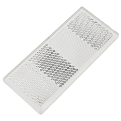 Téglalap alakú, öntapadós reflektor, FEHÉR UNITRAILER, 90x40 mm-es reflektorfény