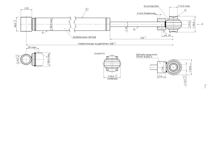 AL-KO 251G ráfutószerkezet/fék-lengéscsillapító 3000 kg-os pótkocsihoz