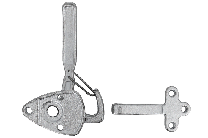 Jobb oldali vonóhorog WINTERHOFF WV 20-R + WVG 20-A rögzítőelemekkel, teljes pótkocsi oldalsó zárral