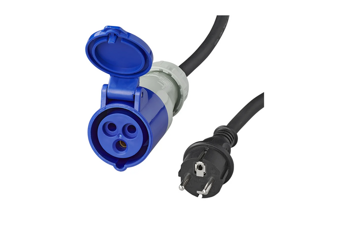 Adapter Schuko csatlakozódugóval és CEE aljzattal 16A 230V ProPlus 373526 kábel 40cm