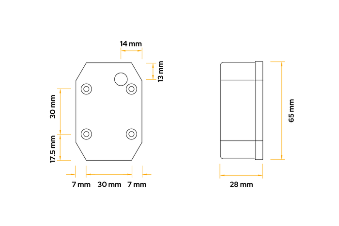 ASPÖCK FLEXIPOINT LED univerzális helyzetjelző lámpa foglalattal