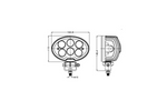 LED munkalámpa reflektor TT TECHNOLOGY FEKETE TT.13359F 6xLED 4800lm ovális