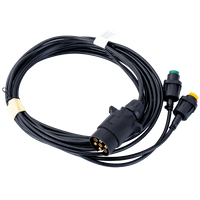 MANTES elektromos szerelés, utánfutó kábelköteg 4m, 7 tűs csatlakozó, 2x5 tűs bajonettzár