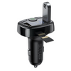 BASEUS T típusú FM adó bluetooth 4.2 MP3 + autós töltő 2x USB 3.4A
