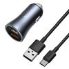 BASEUS Golden Pro 2xUSB 40W autós töltő szett + USB kábel