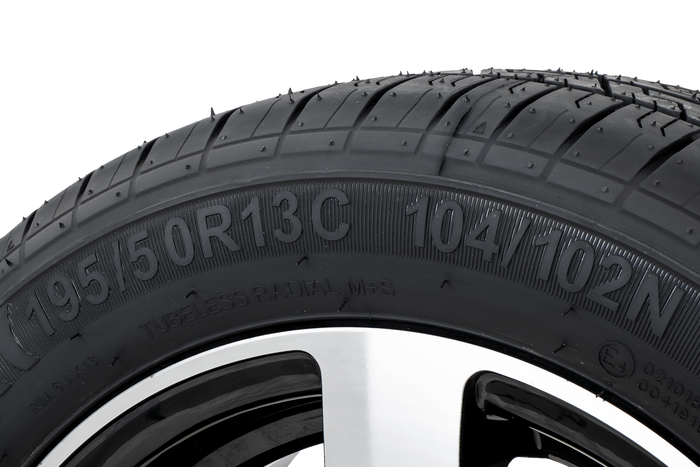 Erősített pótkocsi felni KENDA GUMIABRONCS 195/50 R13C 104/102N ALU FELNI STARCO polírozott 6Jx13"H2 5x112 ET:30