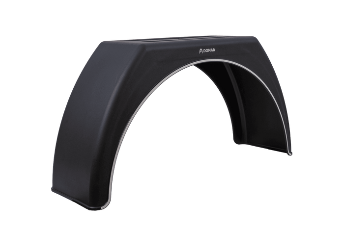Utánfutó sárvédő 15-17,5" DOMAR DK3112 lapos kerékív 950/280mm fehér díszléccel