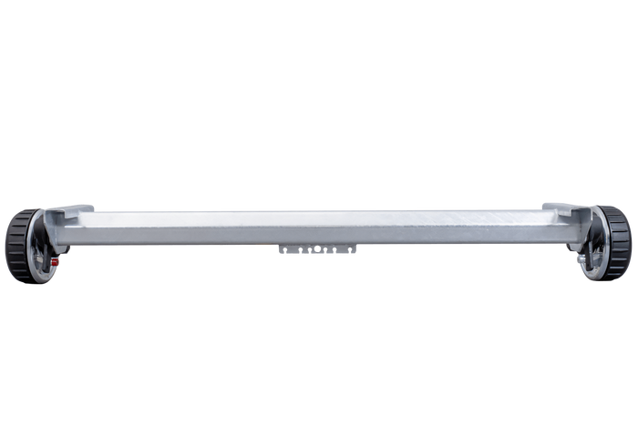 AL-KO EURO fékezett tengely pótkocsihoz/autószállítóhoz 1800kg 1600mm 2100mm 5x112