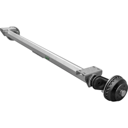 AL-KO COMPACT fékezős hajóutánfutó tengely 1350kg 1645/1755mm 2200mm 5x112