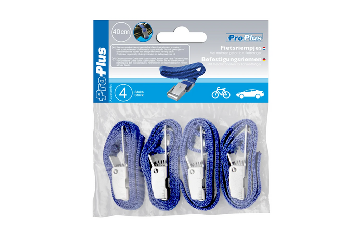 Négy darabos ProPlus 330285 kerékpárrögzítő heveder készlet, 30 cm hosszú