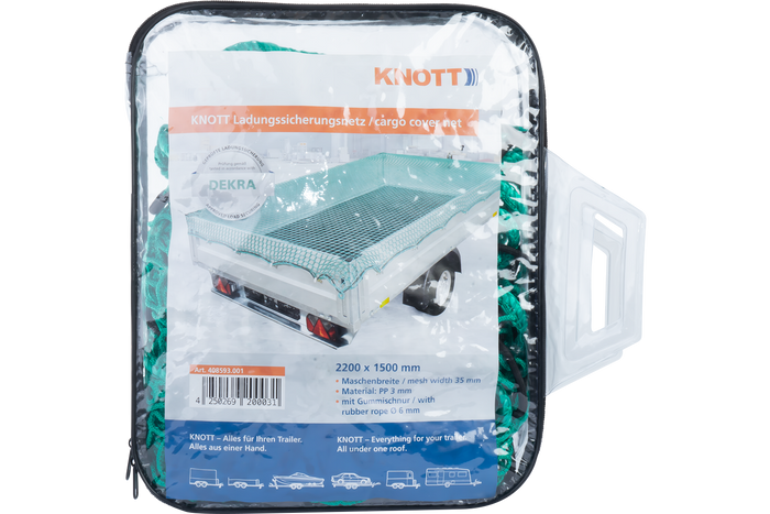KNOTT utánfutó szállítóháló a pótkocsi rakományának rögzítéséhez 150x220cm