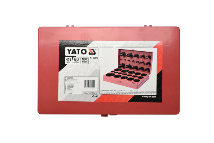 Gumi o-gyűrű készlet YATO YT-06876 vegyes méretek 419 darabos