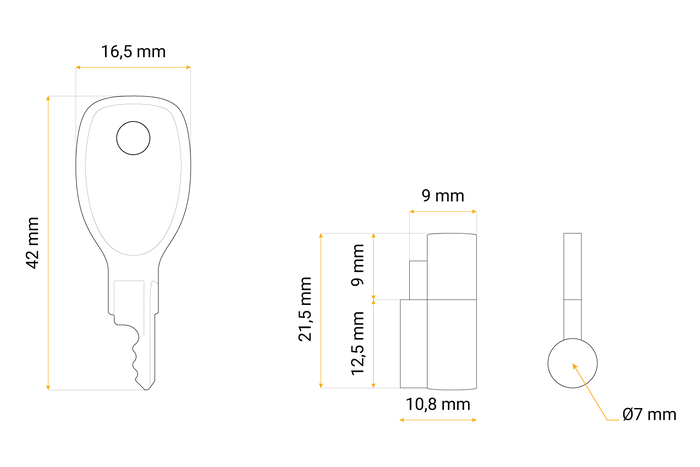 Biztonsági betét az UNITRAILER pótkocsi gömbfejű vonóhorog zárjához
