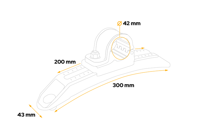 DOMAR DK8148 sárvédő rögzítő konzol állítható konzol