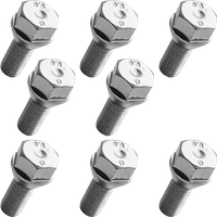 8 db-os kúpos peremes csavarkészlet fékezetlen pótkocsi tengely kerekekhez M12x1.5