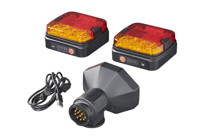 ProPlus LED 13 tűs hátsó lámpák 4 funkcióval, bal + jobb, mágneses, bluetooth-os