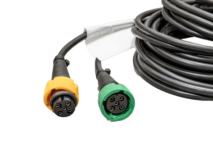 MANTES elektromos szerelési kábelköteg pótkocsihoz 5 m 13 tűs bajonettzáras csatlakozó 2x 5 tűs