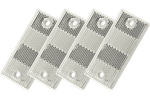 Téglalap alakú fehér reflektorok lyukakkal DOBPLAST 90x40mm SET 4x reflektor