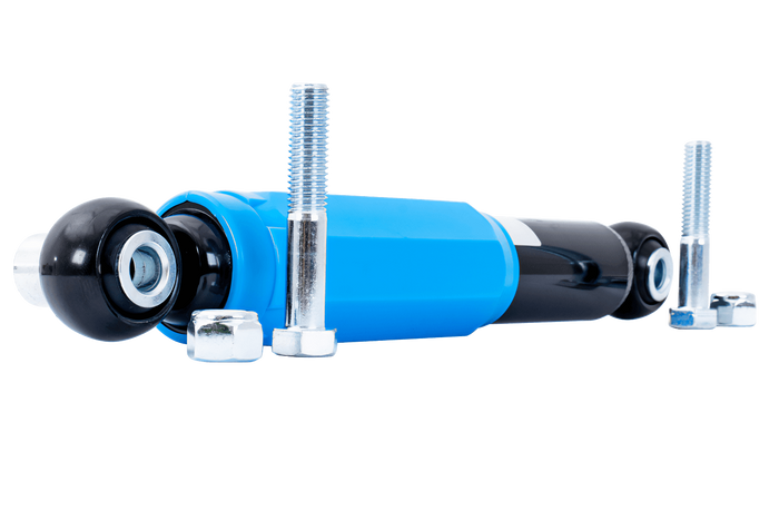 PIVEXIN hidraulikus lengéscsillapító pótkocsi tengelyekhez 1350-2700 kg-os tengelyekhez, egyes és tandem tengelyekhez