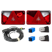 Lámpakészlet: ASPÖCK MULTIPOINT V hátsó lámpák + ASPÖCK FLEXIPOINT I oldalsó helyzetjelző lámpák + MANTES 7m 7 tűs kábelköteg