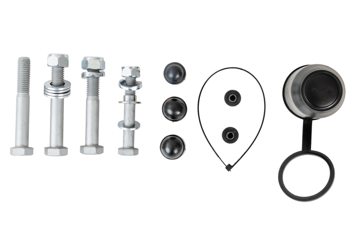 KNOTT KS30 gömbfejes vonóhorog stabilizátorral 3000 kg-os pótkocsihoz, 50 mm-es csővonórúddal