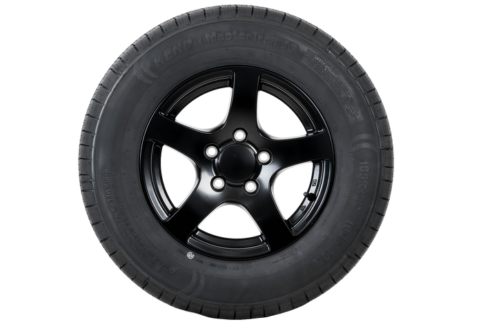 Erősített pótkocsi kerék KENDA GUMIABRONCS 185/80 R14C 104/102N ALUMÍNIUM FELNI STARCO fekete 5.5Jx14"H2 5x112 ET:30