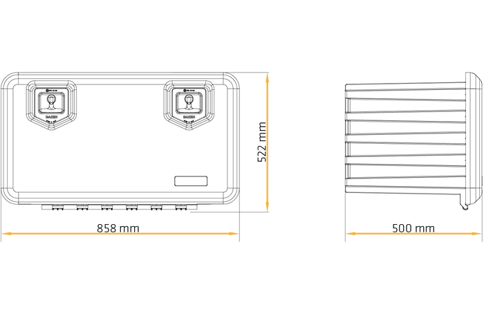 DAKEN 81206 ARKA szerszámosláda 858x522x500mm 134l