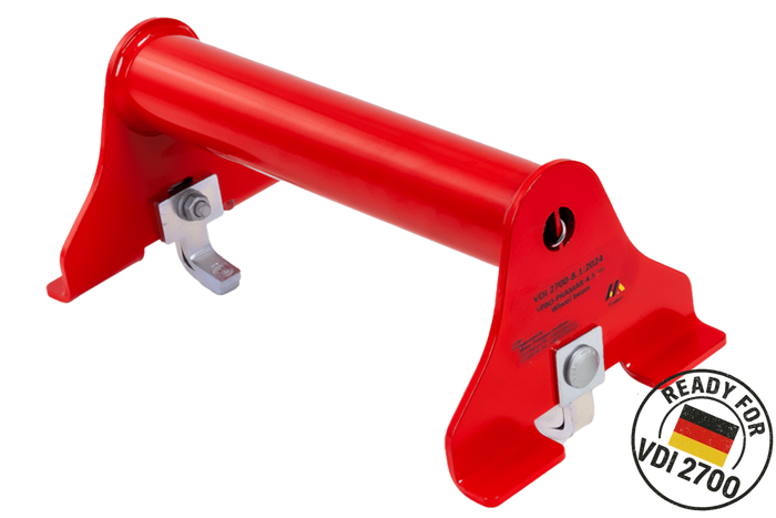 PRAMAR Radstopper VDI 2700 piros univerzális kerékék vontatóhoz