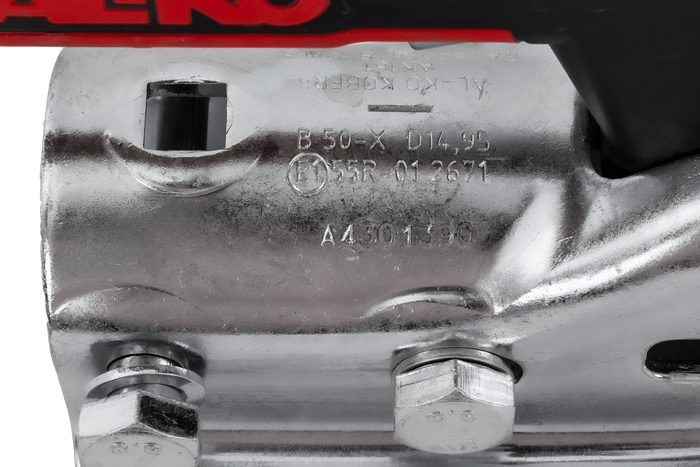 AL-KO AK161 gömbfejes vonóhorog 1600 kg-os utánfutóhoz, 50 mm-es csővonórúddal