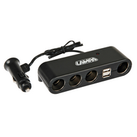 Szivargyújtó aljzat elosztó LAMP Többaljzatos 4x 12/24V + 2x USB