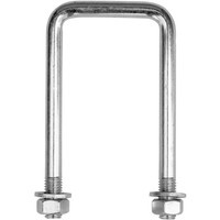 DROMET C típusú négyzet alakú bilincs anyákkal és alátétekkel M12 130/62/130