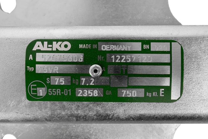 AL-KO AK7 75VR gömbfejes vonóhorog 750 kg-os utánfutóhoz V-típusú vonórúddal