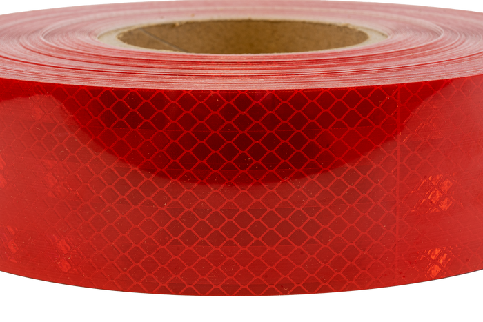 UNITRAILER öntapadós kontúrfényvisszaverő szalag, piros - TEKERCS 45m