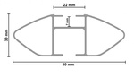 G3 Pacific Aero tetőcsomagtartó 64.230-68.086 alumínium