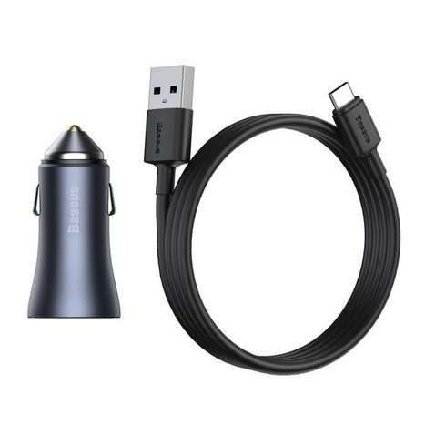 BASEUS Golden Pro 2xUSB 40W autós töltő szett + USB kábel