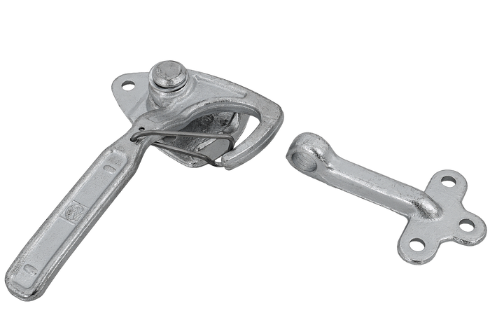 Jobb oldali vonóhorog WINTERHOFF WV 20-R + WVG 20-A rögzítőelemekkel, teljes pótkocsi oldalsó zárral