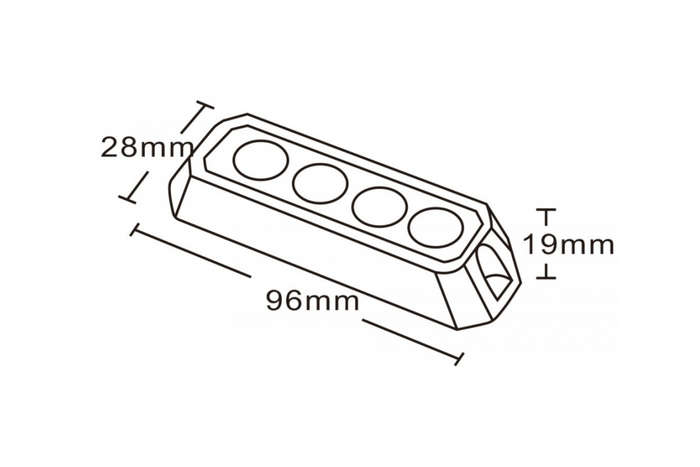KAMAR LW0025-ALR-1 LED figyelmeztető lámpa, narancssárga villogó fény