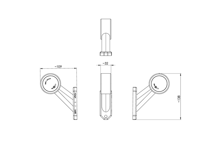 HORPOL LD 725/P LED jobb oldali helyzetjelző lámpa